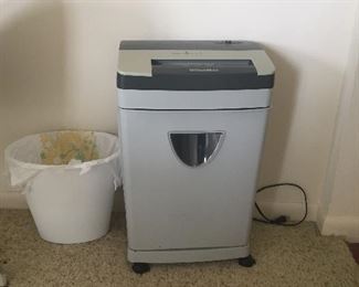 Shredding is faster with this Office Max multi-sheet paper and disk shredder. 