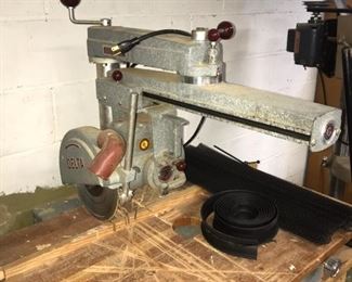 A saw by Delta is ready for work or crafting. 