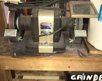 A Craftsman grinder is ready to work in a new location. 