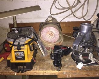 A variety of power hand tools are available. 