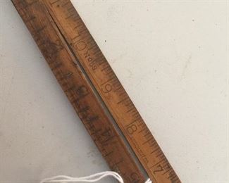 Upson Nut Co. wood and brass ruler. 