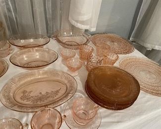 More Pink Depression Glass