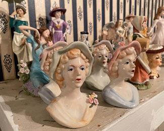 Large Collection of Head Vases