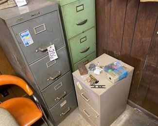 THREE FILING CABINETS