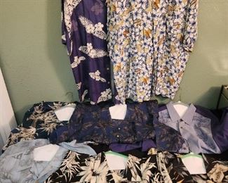 Men's Hawaiian dressy shirts, 100% silk 
