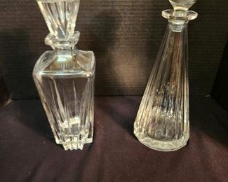 Lenox and Villeroy and Boch crystal decanters 