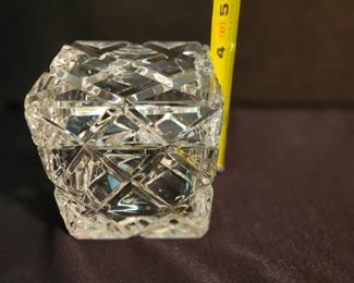 Reed and Barton crystal box with lid