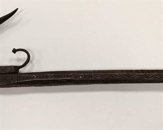 AN EMBOSSED ANKUSHA ELEPHANT GOAD