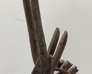 AN AFRICAN BAMBARA ANTELOPE CARVING
