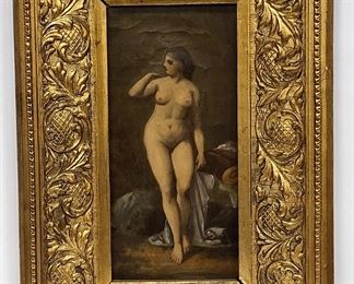 ANTIQUE NUDE OIL PAINTING