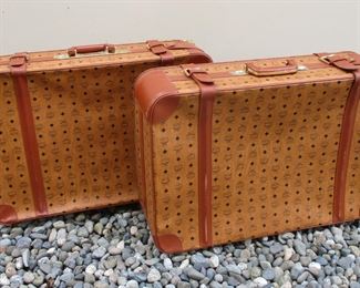 TWO MCM SOFT SIDE SUITCASES. 29"