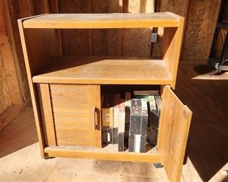 Rolling Cabinet with VHS - 25 x 16 x 28