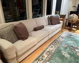 Custom sofa.... Sofa: 119” length x 35” d x 31” H
Loveseat: 66” length x 35” d x 31” H
Off white sofa set