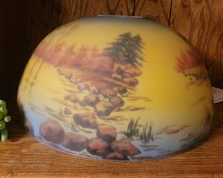 Reverse Painted Lampshade