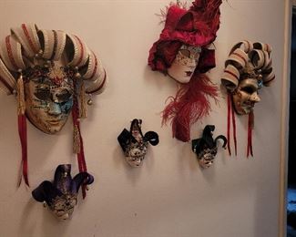Hand Painted Masks from Italy
