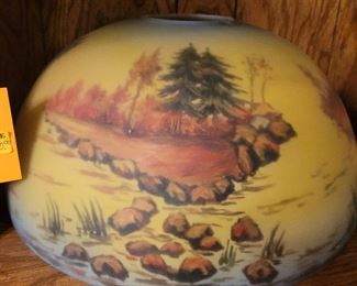 Reverse Painted Lampshade
