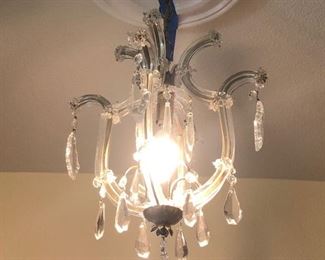 Maria Teresa Style Chandelier purchased in Italy per owner. Circa 1920's per Owner