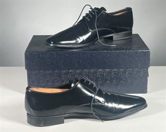 MEN’S PRADA DRESS SHOES | Black dress shoes, Calzature Uomo Spazzolato Fume, size 8-1/2, in original box