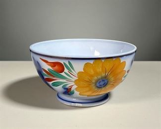 19TH CENTURY GERMAN BOWL | Floral decoration. Marked on bottom. Dimensions: h. 4 x dia. 7.5 in