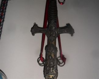 Masonic style Knights of Pythia's sword 19th century