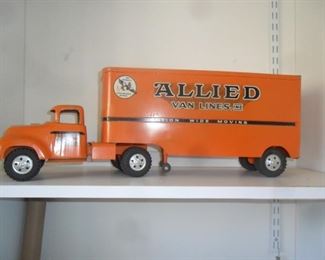 Vintage Tonka Allied Van Lines Semi Tractor Trailer