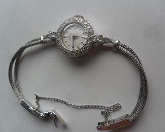 Elgin 14k gold watch with diamonds