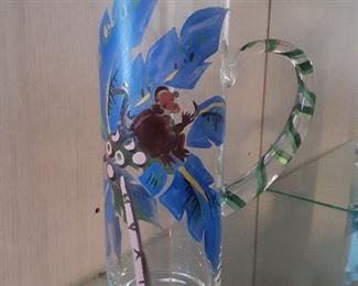 Tall Glass, Painted pitcher/mug