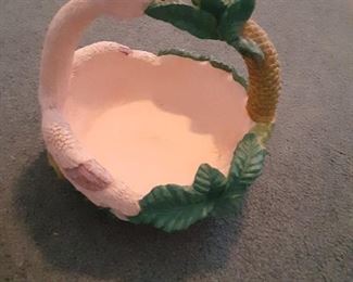 Pink Flamingo Basket