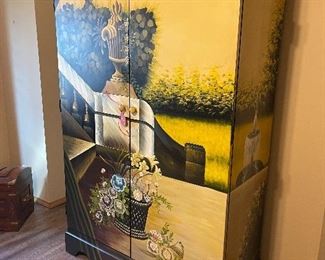 Hand painted armoire