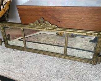 long mantle mirror with sockets for lighting (need rewiring)