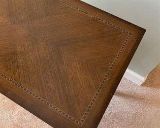 (F17) $30. Single Side Table - Measures 13.5 x 21" x 24" tall. 