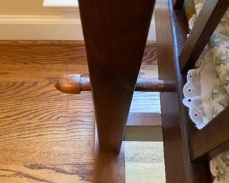 (F30) $85. Wooden cradle that rocks or can be locked in place. 
