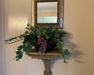 (F32) $30. PAIR of Wall Sconces and Matching Mirrors. 
