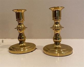 $15. Pair of Baldwin Brass candle holders 