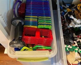 $25. Bin of Magnetic Squares & Triangles. 