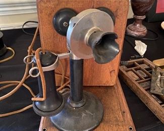 $125. Stromberg-Carlson Candlestick Telephone with Box. 