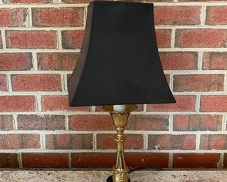 (L11) $35.  22” tall. Brass base with feet. 