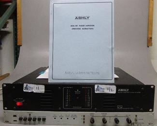 LOT OF 2 ELECTRONICS INCLUDING ASHLY FET-20C STEREO AMP, HOT TRONICS AF75 TIME BASE CORRECTOR	