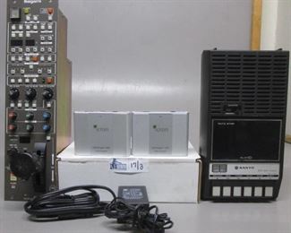 INCLUDING IKEGAMI OCP-377 CAMERA CONTROL PANEL, SANYO PORTABLE CASSETTE DECK. AND MORE