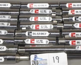 LOT ADC BNC TO XLR IMPEDENCE DEVICES