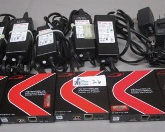 LOT OF 5 ATLONA SWITCHES INCLUDING AT-HD4-V11OR, OS WITH POWER SUPPLIES