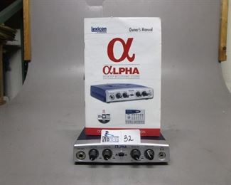 LEXICON ALPHA V WITH MANUAL