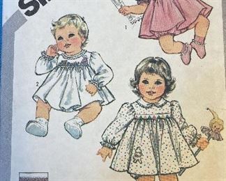 Baby Clothes Sewing Patterns. Five baby clothes patterns of different sizes and styles.