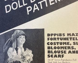 Doll Dress Patterns. Lot of 60 doll dress patterns of different sizes, styles, and designs