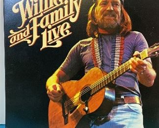 LP Record Willie Nelson. Set of 4 albums by Jerry Lee Lewis. All Country with cover and paper sleeve. The Golden Cream of the Country with cover. The Session Recorded in London with great guest artists- a 2 album set with fold open cover and cardboard sleeves.