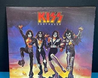 LP Record Kiss Destroyer. LP Record Kiss - Destroyer with cover and cardboard sleeve. Skips in one spot otherwise plays well.