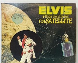 5 LP Record Albums by Elvis Presley - 'Christmas Album' - 'Let's Be Freinds' - 'His Songs of Inspiration ' - 'Burning Love' - ' Aloha From Hawaii Vis Satalite' - Good condition