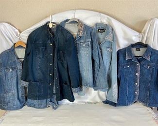  J.Jill, Chico's, Christine Alexander, Katina Marie Women's Denim Jackets
