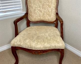 Carved French Style Armchair