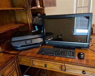HP Touchsmart Monitor, HP OfficeJet 4650 Printer/Copier/Scanner/ Fax, (2) HP Keyboard and (2) Mouse